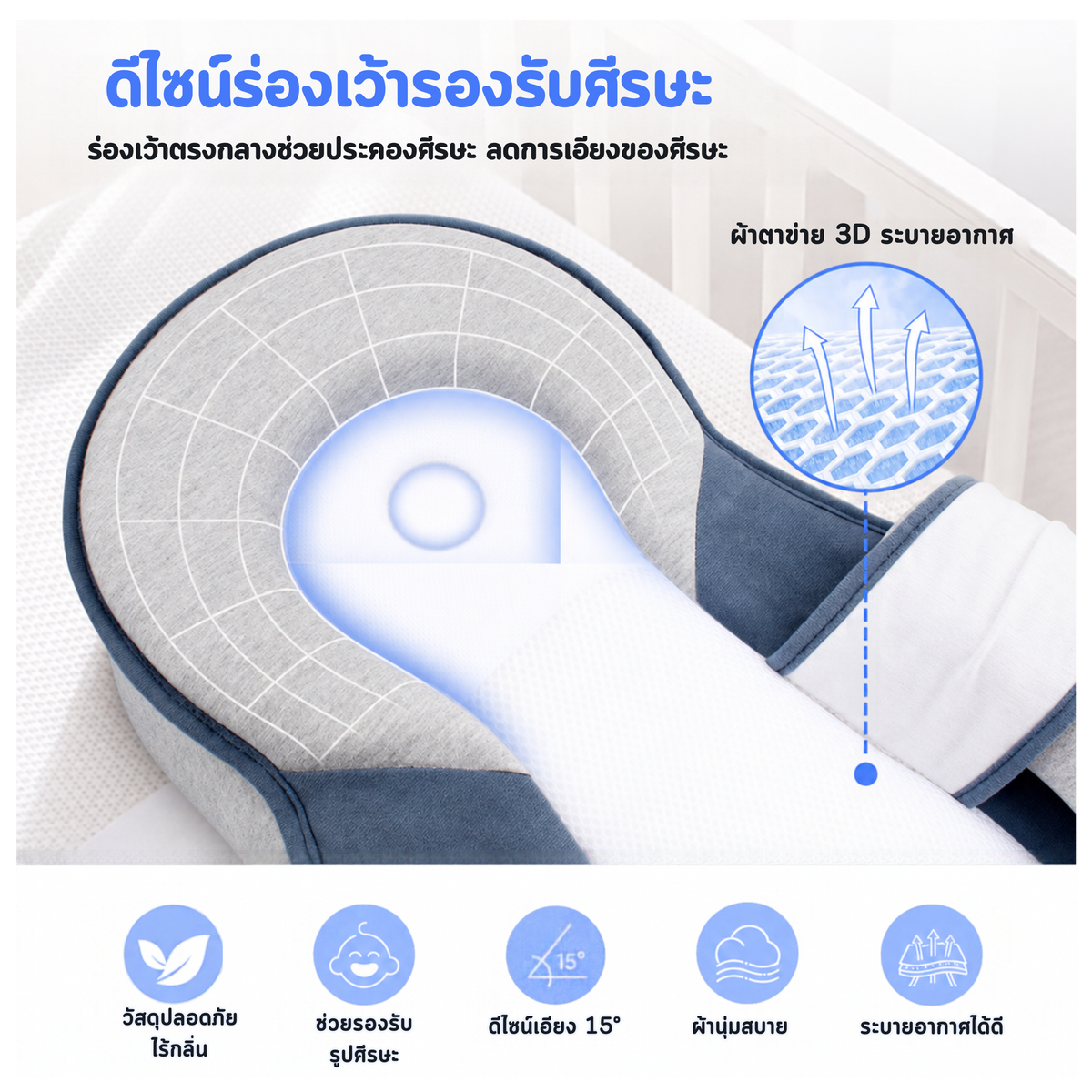 SpecUs เบาะนอนสำหรับเด็กทารกถึงเด็กแรกเกิดช่วง (1-3 ปี)